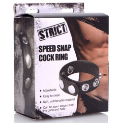 Strict Cockring 4 pressions SPEED Noir